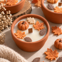 Atelier créatif – Bougie d’automne en pot de terre cuite